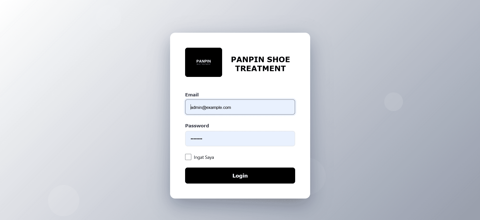 Panpin Shoe Treatment — Web-Based Cashier & Business Management System